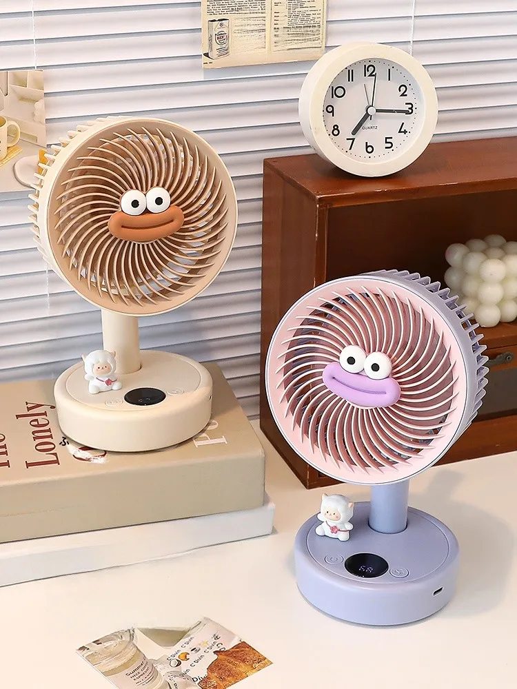 静音USB充電式デスクファン：首振りカクカク機能で頭部冷 却を実現