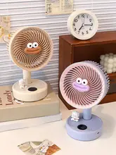 静音のUSB充電式デスクファン【小型・首振り・強力風力】
