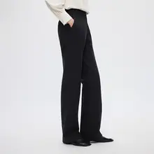 ウール製 ストレートパンツ【フォーマル・ビジネスカジュアル・レトロスタイル】