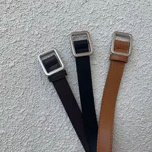 OK 無孔デザイン メンズベルト【細身・カジュアル・シンプルスタイル】