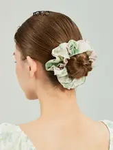シュシュ レディース 韓国風 プリント 大きめヘアゴム ポニーテール ヘアアクセサリー「DODOGOGO」