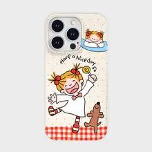 可愛いキャラクターのデザインiPhone用ケース【全包囲タイプ・女の子向け】