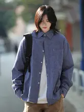 レトロチェック柄シャツ【カジュアル・ワイドフィット・ポケット付き・男女兼用】