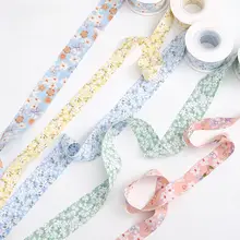 小花柄リボン付きフラワーブーケラッピング【DIY手作り用・鮮花・バタフライ結び】