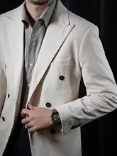 ライトコーデュロイのカジュアルテーラードジャケット【男性用・ヴィンテージイタリアンスタイル・春夏用】