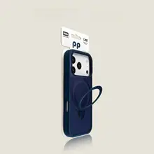 iPhone用ブラックスキン感触スマホケース【スタンド機能・マット質感・シンプルデザイン・大孔】
