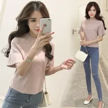 春夏用 ニットTシャツ【クールな肌触り・半袖・シンプルデザイン・ルーズフィット】