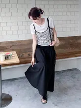 魅力的なデザイン！キャミソールと半身長スカートの夏のセットアップ（セットアップ対応）
