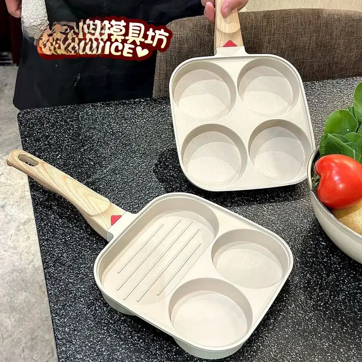 家庭用マーブルコーティング3分仕切りステーキパン【ノンスティック・フライパン】