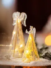 クリスマス装飾ライト 天使ガラ  スナイトライト【ロマンティックな雰囲気】