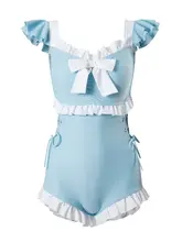 ワンピース水着 女性の和風の小さな新鮮な純粋な欲望は薄かった