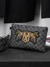 刺繍デザインのハンドバッグ【横型・トレンドスタイル・スマートフォン収納可能】