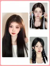 ウィッグクリップ レディース ロングストレート ナチュラル シームレス ボリュームアップ ふんわり 付け毛 エクステ