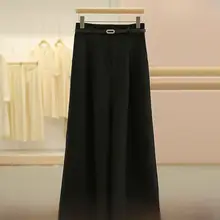 ウエストベルト付きロングスカート【高腰・シルエット美】（セットアップ対応）