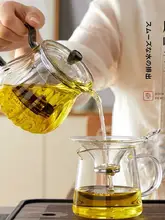 高温対応ガラス製煮茶ポット【茶水分離・フィルター付き・家庭用】