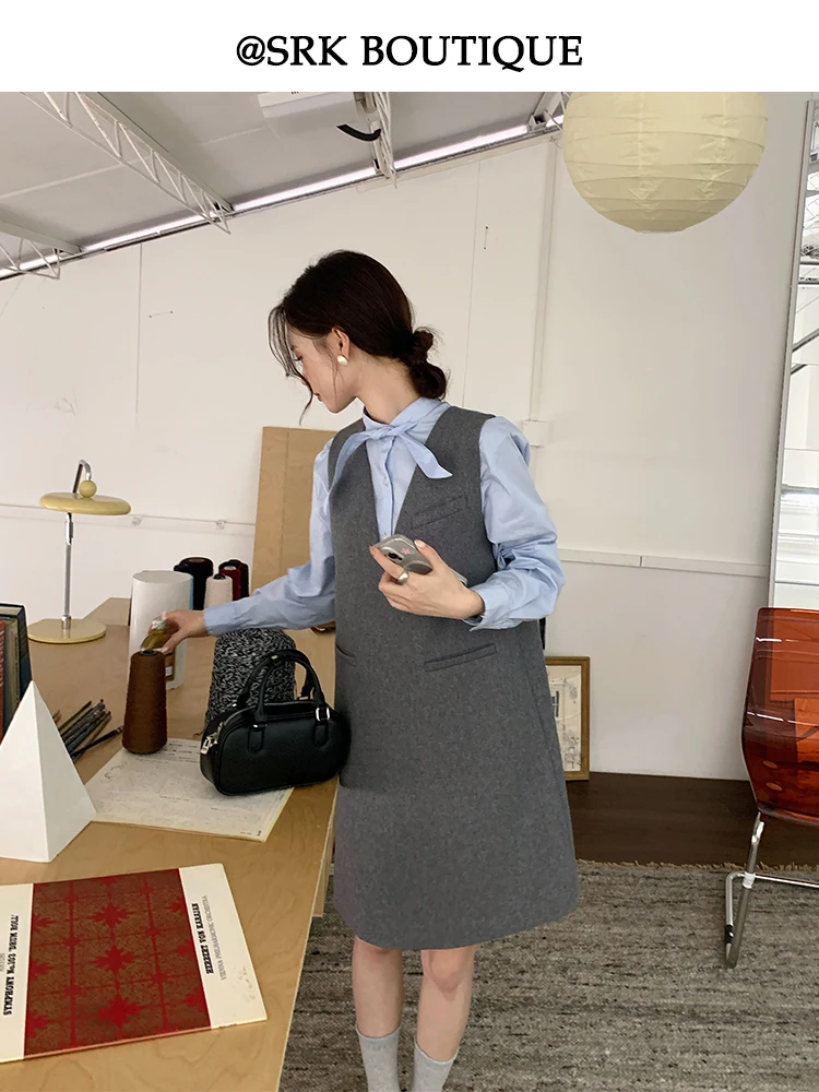 ライトブルー シャツ バタフライカラー デザイン コットン シンプル 通勤：法式スタイルの日常使いやすさを解説