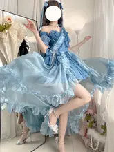 人魚姫デザインのロリータワンピース【華やかな夏の花嫁ドレス】