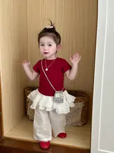 セットアップ 2点セット キッズ ガールズ 半袖Tシャツ ショートパンツ リボン おしゃれ トレンド 夏