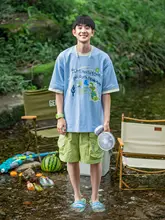 大人用 カジュアルなカラーコンビネーション 半袖Tシャツ【夏用・コットン素材・ユニセックス】（セットアップ対応）