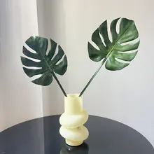 北欧風 インテリア用 偽のモンステラ葉ポット植物【テーブルデコレーション用】