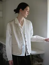 ボヘミアン刺繍のベスト【ハンドフックデザイン・細部装飾】