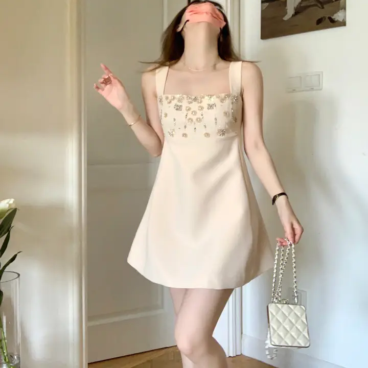 ルージュダマス デザインキャミソールワンピース【フレンチスタイル・女性用・優雅な印象】