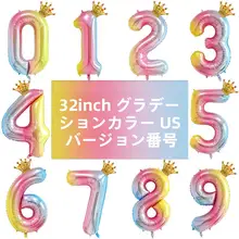 誕生日数字バルーン装飾クラウン【男の子・女の子用・子供向け・撮影小道具】