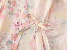 夏用コットンガーゼ製女性用和服スタイルルームウェア【薄手・春秋対応・バスローブ】