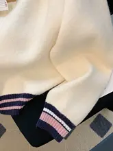 秋冬用の学院風ポロニットカーディガン【女子中高生向け・二重仕立て・カジュアル】（セットアップ対応）
