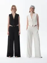青果襟のスーツパンツ【二部式・洗練されたデザイン】（セットアップ対応）