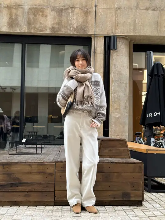 Vickyoung 高腰デニムパンツ【暖かいフリース・スリムフィット・カジュアル】