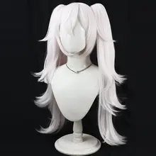 淡いピンクのツインテールコスプレウィッグ【分け目・反り返りデザイン】