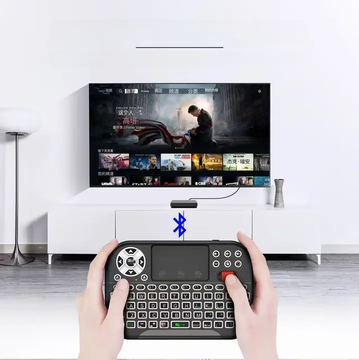 Bluetoothワイヤレスタッチスクリーンキーボードマウス一体型リモコン【スマートテレビ・デスクトップパソコン・Androidセットトップボックス対応】