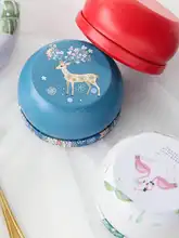 携帯型ミニフラミンゴ針と糸セット【補修用・ひろめの収納ボックス・小鹿デザイン】（セットアップ対応）