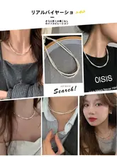 二重巻きのパールネックレス【絶妙なデザイン・ロックビーズ・女性用】
