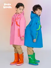 デザイン性抜群の小鹿アートシルエットプリント雨具【男女兼用・中長丈・防水】