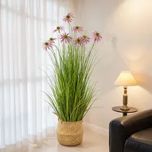 高級感あるインテリア用ひまわりの造花【室内装飾・花瓶付き】