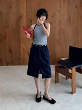 ハイウエストスリットミディスカート【韓国風・体型カバー・小柄向け】（セットアップ対応）