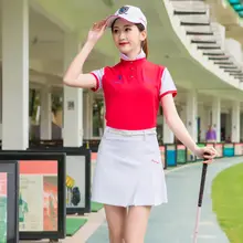 ゴルフスカート【防皺・透け防止・女性用・ウエストベルト付き】