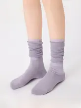 紫色バレエ風ロングソックス【極上の柔らかさ・薄手・女性用】