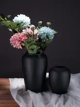 シンプル北欧風 陶製花瓶【水耕・生花・ドライフラワー用・インテリア装飾】