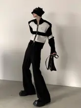 メンズ冬用ニットカーディガン【パッド付き・カラーブロック・金属ジッパーデザイン】