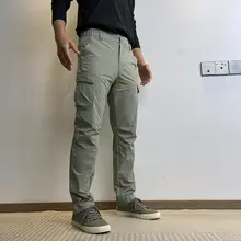 多ポケットデザインのメンズカーゴパンツ【長ズボン・カジュアル・春夏用・スリムフィット】（セットアップ対応）