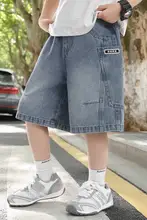 男児用 デニムショートパンツ【夏用・五分丈・カジュアルデザイン】（セットアップ対応）