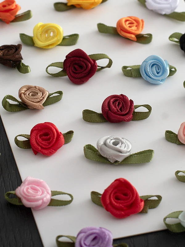 立体香草ローズ小花 DIY手作り粘着花：家庭と子供向けの自然風オーナメン  ト作り方