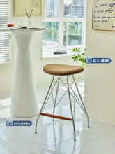 レトロデザイン バースツール【ソフトパッド・シンプル・軽やかな高脚椅子】