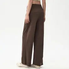 フィットのヨガパンツ【女性用・ストレートレッグ・アウトドアトレーニング・トレーニング・九分丈】（セットアップ対応）