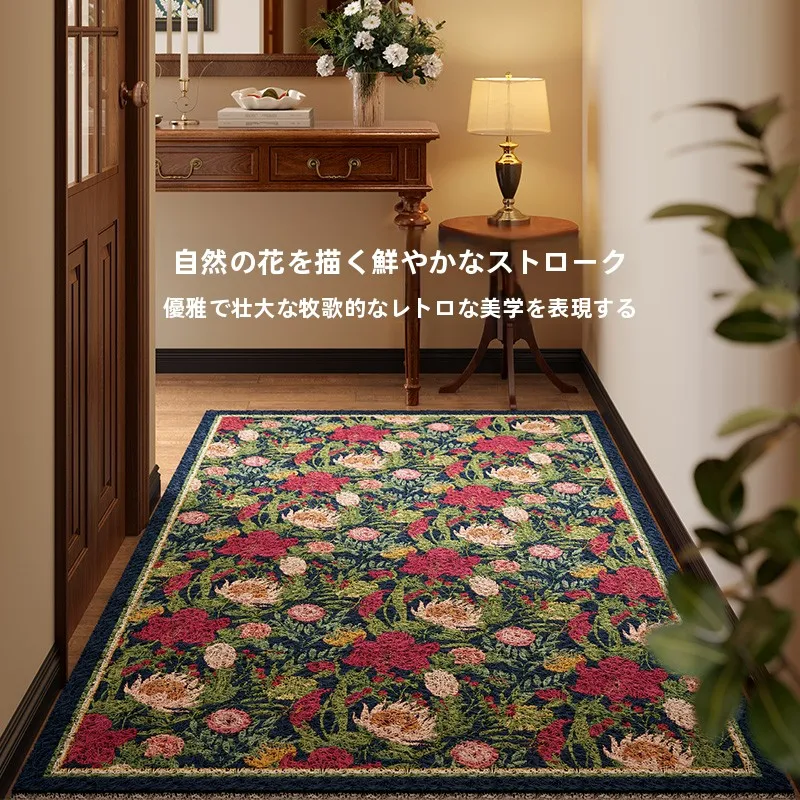 シャギーラグの特徴とは何か：美式田園風シルクサークル玄関マットの実際の性能と使い方