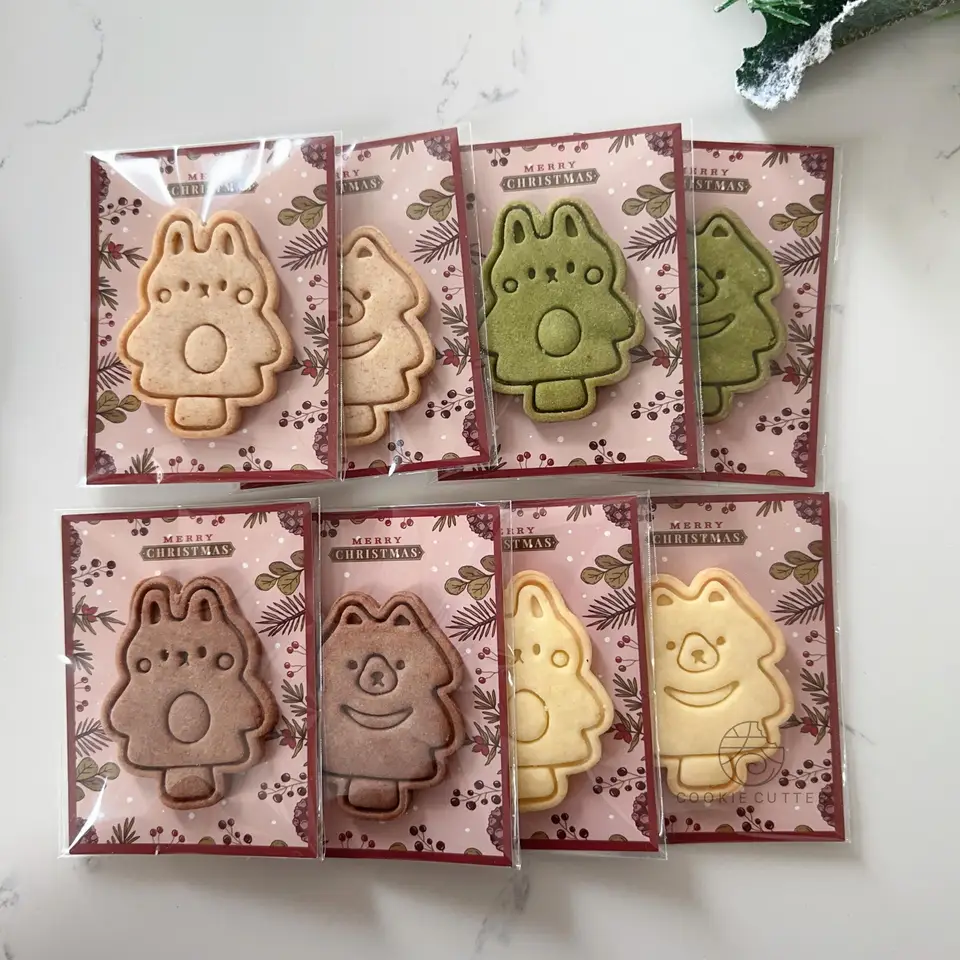 クリスマスクッキー用カード【クリスマスカード・お菓子のデコレーション用】