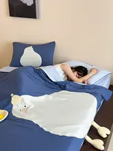 耳元に可愛いデザイン！冷感夏用敷きパッド【水洗い可能・薄手・エアコン用】